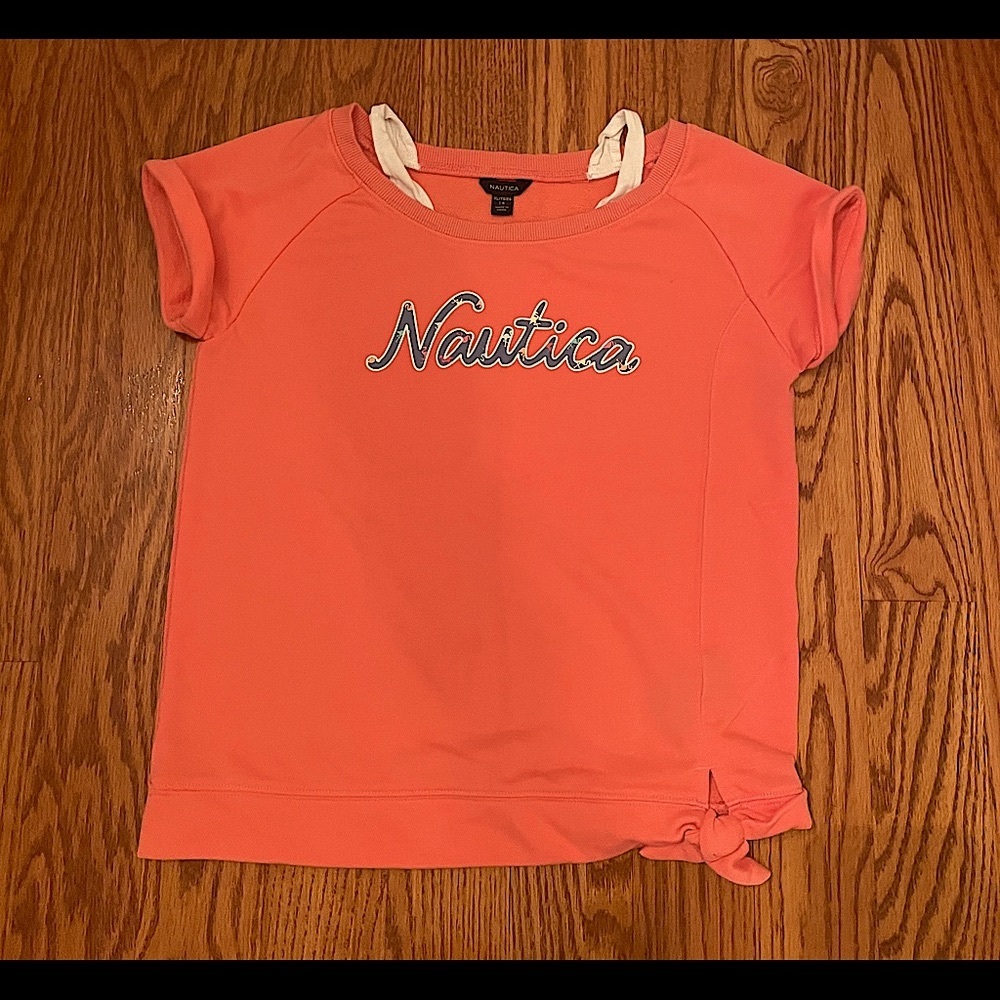 Girls Pink and Blue Nautica Flamingo Shirt 🦩